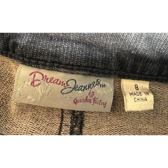 Quacker Factory Dream Jeannes Straight Leg Jeans Embellished Pocket 8 30x31 - Picture 6 of 10